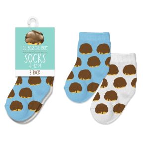 BABY SOKKEN BOSSCHE BOL - BABY SOKKEN WIT/BLAUW  0-6 MAANDEN