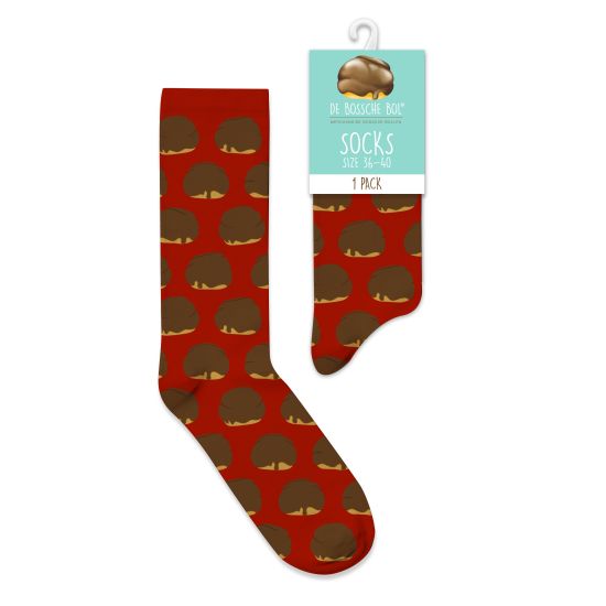 SOKKEN BOSSCHE BOL - DONKERROOD Maat 36/40